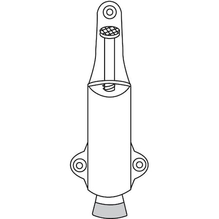 Plunger Door Holder, Stn Brnze, Cast Brass MPN:459.10
