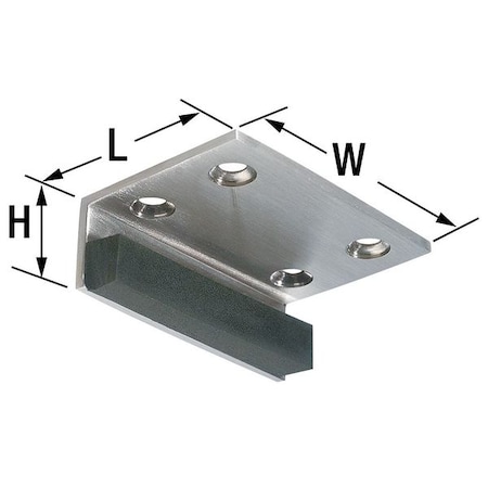 Header Door Stop, Satin Nickel, 3