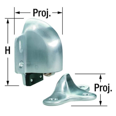 Door Stop, Floor-Mount, Satin Chrome MPN:491.26D