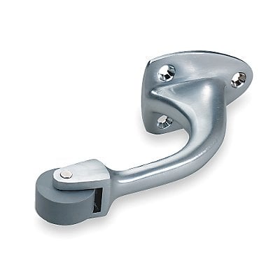 Curved Roller Stop Satin Chrome Screw-In MPN:455.26D