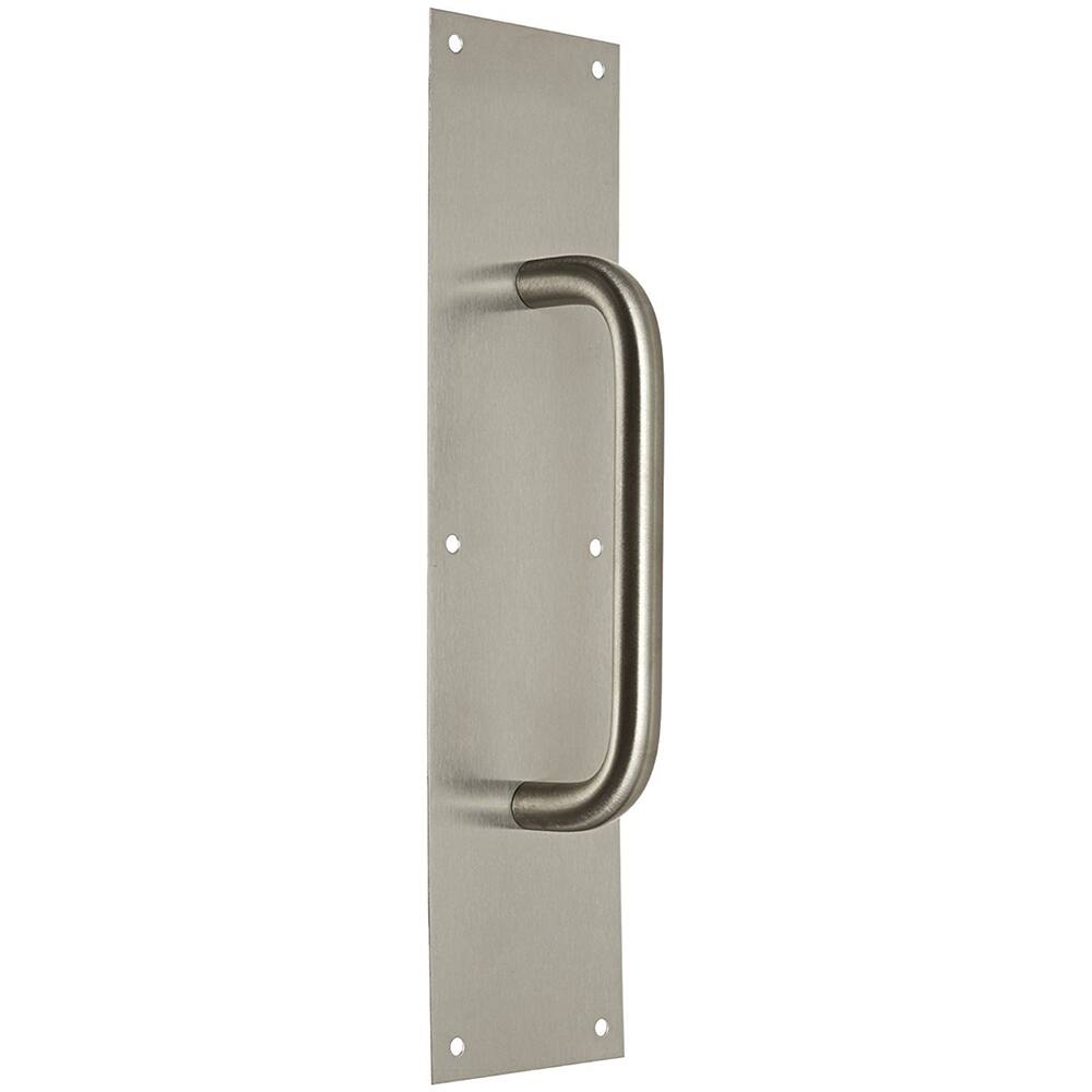 Door Pulls; Overall Length (Inch): 16 ; Finish/Coating: Satin Stainless Steel ; Grip Length: 4 (Inch); UNSPSC Code: 31162801 MPN:085754