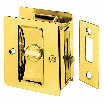 Locking Pocket Door Pull Handle Brass MPN:891.3