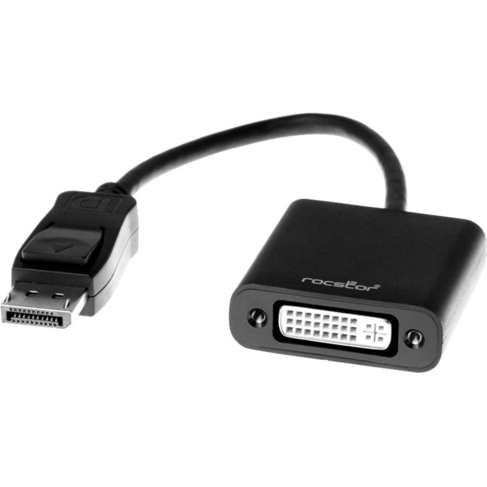 Rocstor DisplayPort to DVI Adapter - 7.90in DisplayPort/DVI Video Cable - Y00DVIBK MPN:Y00DVI-BK