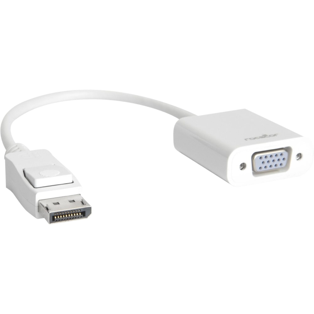 Rocstor DisplayPort to VGA Video Adapter Converter - Cable: 5.9in - 5.90in DisplayPort/VGA Video Cable - Y10A102W1 MPN:Y10A102-W1