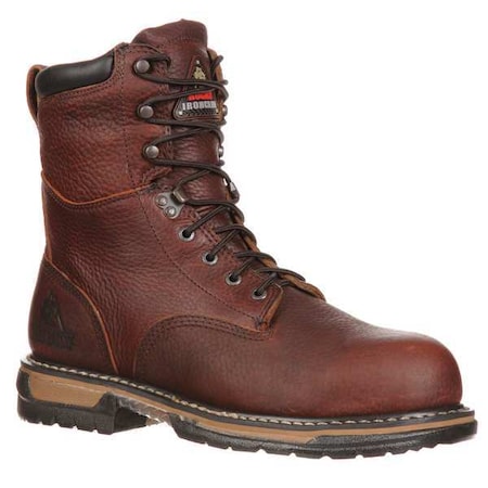 Men's Work Boot, 14M M, Leather, 8 in Height, Brown MPN:FQ0005693
