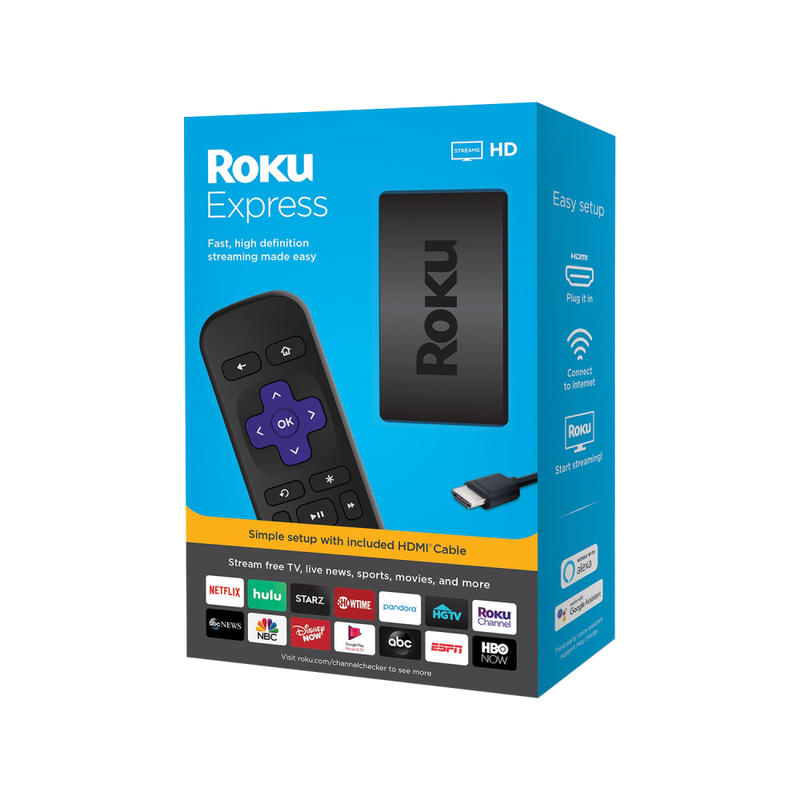 Roku Express Streaming Player, Black (Min Order Qty 2) MPN:3930R