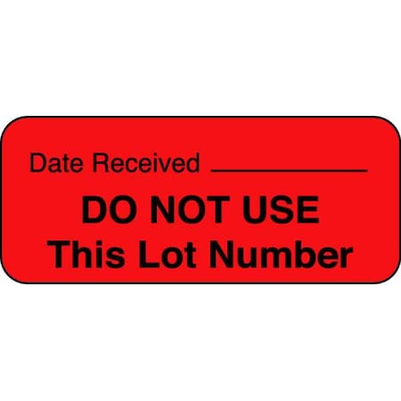 Label, 5/8 In. H, 1-11/16 In. W, PK1000, 141453 MPN:141453