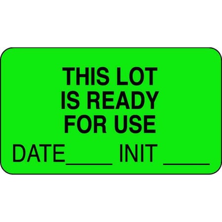 Laboratory Label, 1-3/4 In. W, PK1000, 141457 MPN:141457