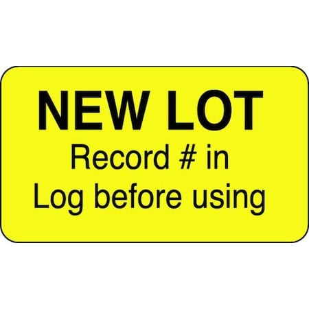Lot Label, 1 In. H, 1-3/4 In. W, PK1000, 141458 MPN:141458