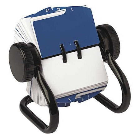 Open Rotary Card File, 250 Card, Black MPN:66700