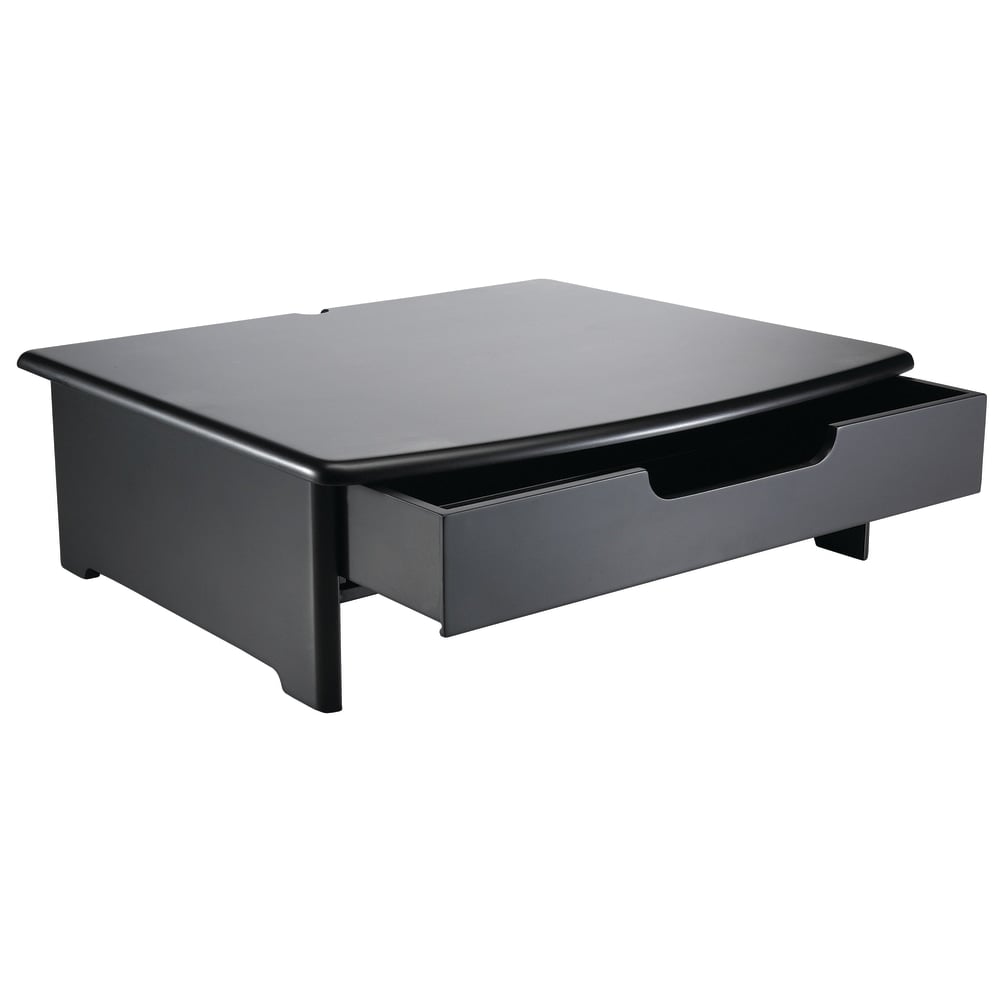 Rolodex Wood Workspace Monitor Stand With Drawer, Black MPN:82430