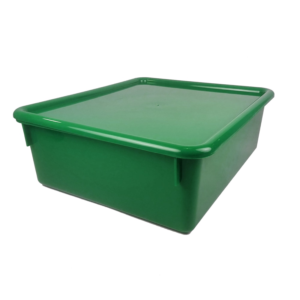 Romanoff Double Stowaway Tray With Lid, 5-1/2inH x 13-1/2inW x 16inD, Green MPN:ROM13005