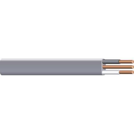 Non-Metallic Underground Feeder Cable, UF-B, 10 AWG, 2C with Ground C, Gray, PVC, Solid, 600V AC MPN:13056755