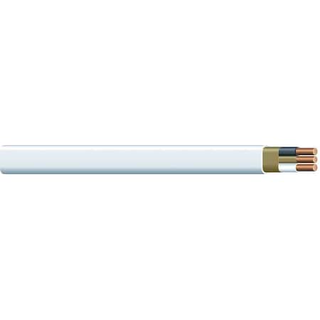 Non-Metallic Building Cable, NM-B, 14 AWG, 2C with Ground C, White, PVC, Solid, 600V AC, 250 ft MPN:28827455