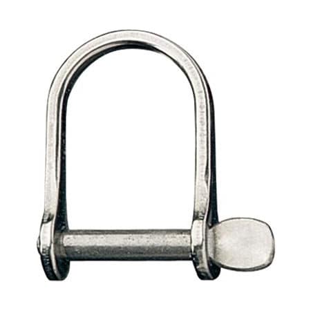 Shackle, Wide D, Pin, 1/4
