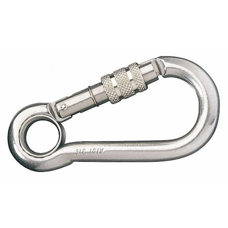 Carabiner Hook, Double Lock, SS, 3/8