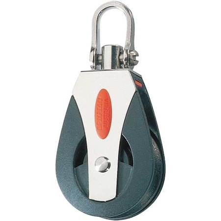 Pulley Block, Wire Rope, 5/32 in Max Cable Size, 1, 100 lb Max Load, Natural MPN:RF40100HL