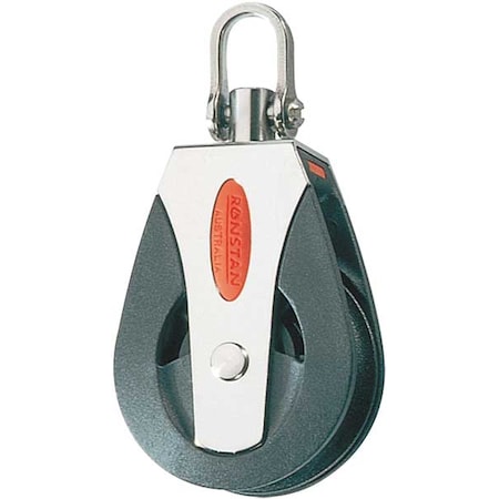 Pulley Block, Wire Rope, 5mm Max Cable Size, 1, 760 lb Max Load, Natural MPN:RF50100HL