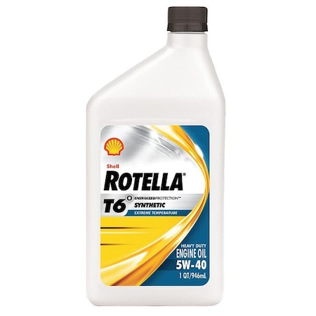 Diesel Engine Oil, 1 Qt., 5W-40, Rotella T6 MPN:550049479