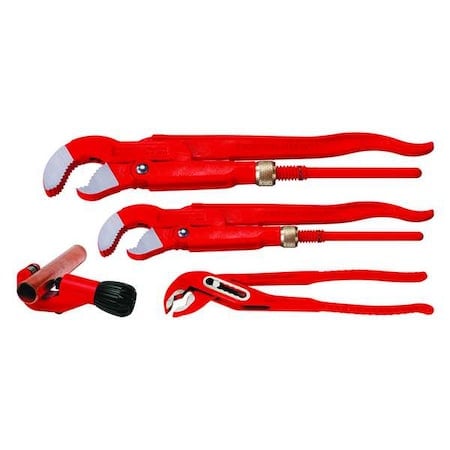6 in L 1 1/2 in Cap. Steel Pipe Wrench Set MPN:70135X