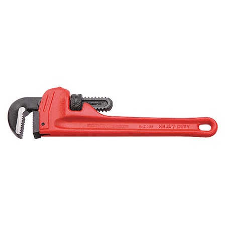 10 in L 1 1/2 in Cap. Steel Pipe Wrench MPN:70151