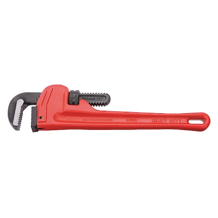 12 in L 2 in Cap. Steel Pipe Wrench MPN:70152