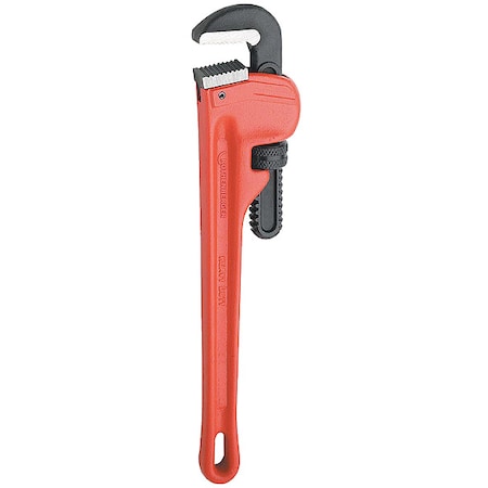 14 in L 2 in Cap. Cast Iron Straight Pipe Wrench MPN:70153