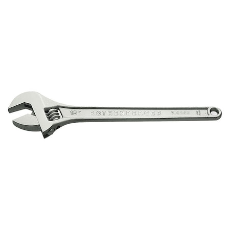 Wrench, 15 in L Overall, Chrome Finish MPN:70445