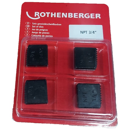 Pipe Threading Dies, NPT, 3/4 in MPN:70919X