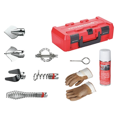 Drain Cleaning Set, 2 Augers, 4 Cutters MPN:72936
