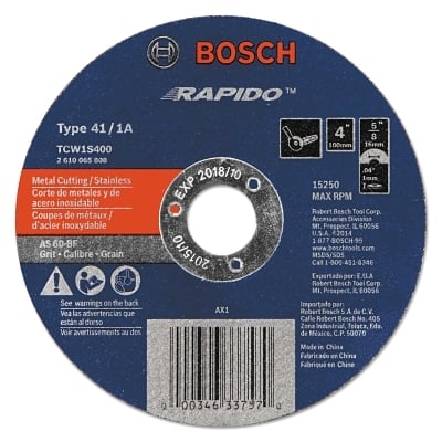 4X.040X5/8 TP1 Thin Cutting Disc (BX/25) MPN:TCW1S400