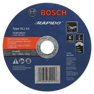 6X.040X7/8 TP1 Thin Cutting Disc (BX/25) MPN:TCW1S6XT