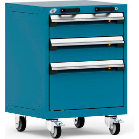 Rousseau Metal 3 Drawer Heavy-Duty Mobile Modular Drawer Cabinet - 24