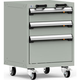 Rousseau Metal 3 Drawer Heavy-Duty Mobile Modular Drawer Cabinet - 24