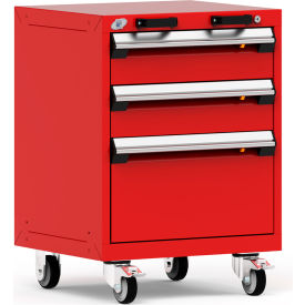 Rousseau Metal 3 Drawer Heavy-Duty Mobile Modular Drawer Cabinet - 24