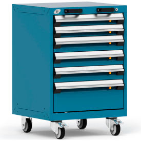 Rousseau Metal 6 Drawer Heavy-Duty Mobile Modular Drawer Cabinet - 24