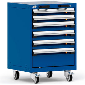 Rousseau Metal 6 Drawer Heavy-Duty Mobile Modular Drawer Cabinet - 24