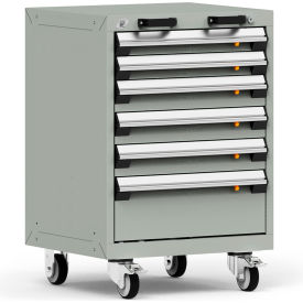 Rousseau Metal 6 Drawer Heavy-Duty Mobile Modular Drawer Cabinet - 24