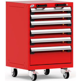 Rousseau Metal 6 Drawer Heavy-Duty Mobile Modular Drawer Cabinet - 24