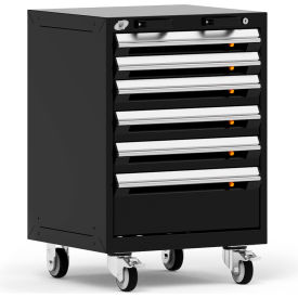 Rousseau Metal 6 Drawer Heavy-Duty Mobile Modular Drawer Cabinet - 24