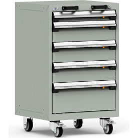 Rousseau Metal 5 Drawer Heavy-Duty Mobile Modular Drawer Cabinet - 24