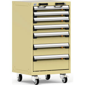 Rousseau Metal 7 Drawer Heavy-Duty Mobile Modular Drawer Cabinet - 24