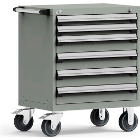 Rousseau Metal 6 Drawer Heavy-Duty Mobile Modular Drawer Cabinet - 30