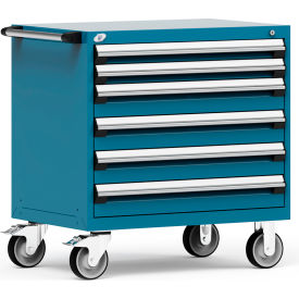 Rousseau Metal 6 Drawer Heavy-Duty Mobile Modular Drawer Cabinet - 36