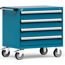 Rousseau Metal 4 Drawer Heavy-Duty Mobile Modular Drawer Cabinet - 36