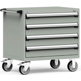 Rousseau Metal 4 Drawer Heavy-Duty Mobile Modular Drawer Cabinet - 36