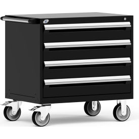Rousseau Metal 4 Drawer Heavy-Duty Mobile Modular Drawer Cabinet - 36