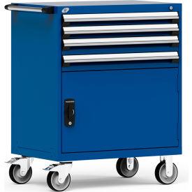 Rousseau Metal 4 Drawer Heavy-Duty Mobile Modular Drawer Cabinet - 36
