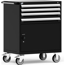 Rousseau Metal 4 Drawer Heavy-Duty Mobile Modular Drawer Cabinet - 36