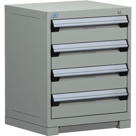 Rousseau Metal® R5ACD-2801KD-071 Heavy Duty Modular Cabinet 4 Drawers Light Gray R5ACD-2801KD-071